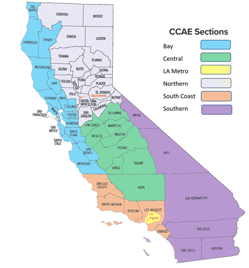 Map of CCAE sections