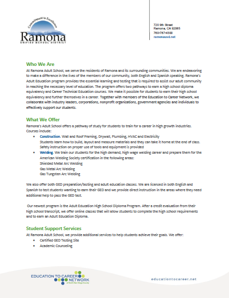 Copy of Ramona Adult School Fact Sheet